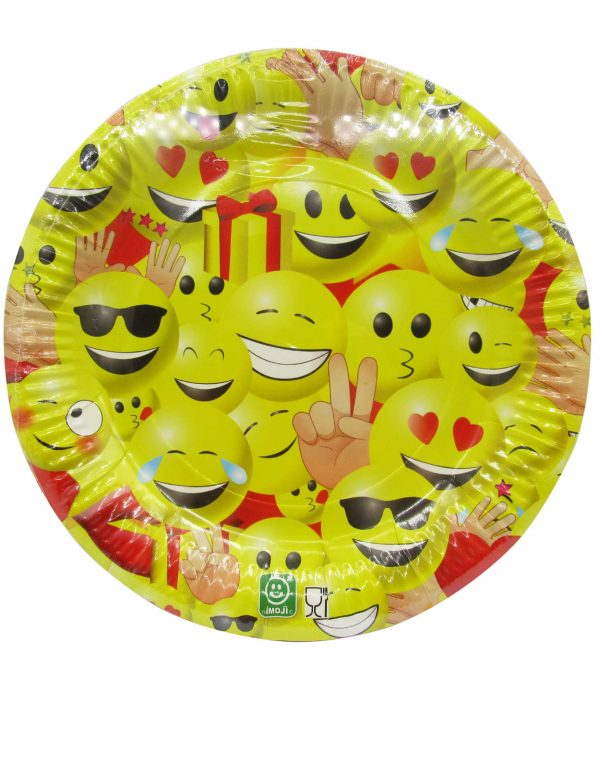 Photo du produit 10 Assiettes en carton 23 cm Emoji