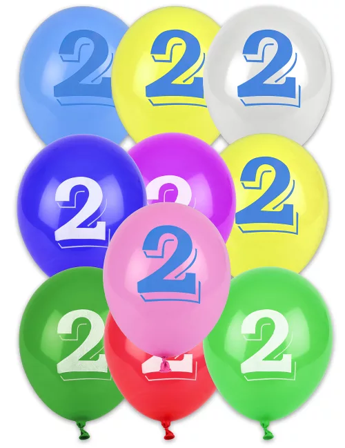 Photo du produit 8 Ballons chiffre 2