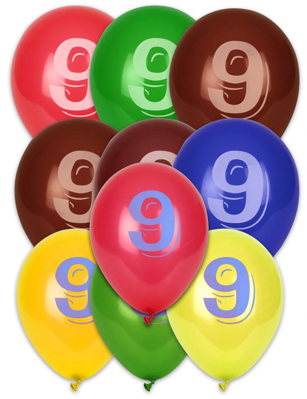 Photo du produit 10 Ballons chiffre 9