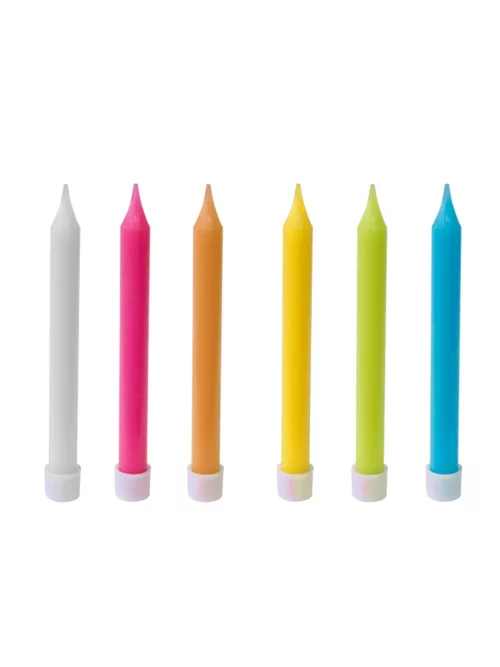 Photo du produit 10 Bougies colorées 8 cm