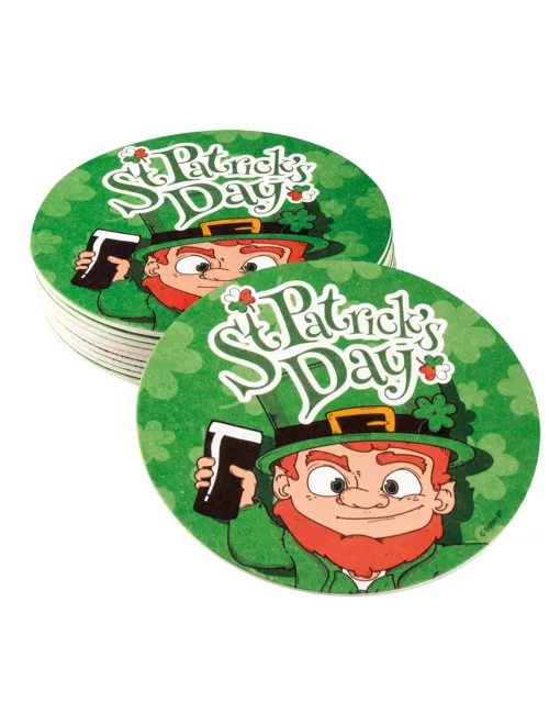 Photo du produit 10 Dessous de verre 10 cm Saint Patrick