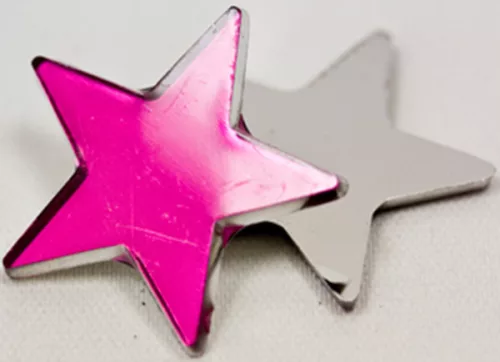 Photo du produit 10 Mini miroirs étoiles fuchsia 3 x 3 cm