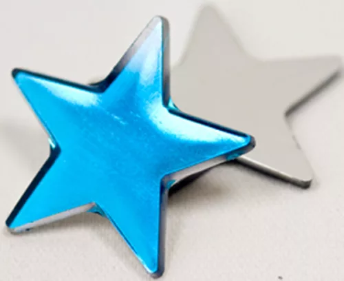 Photo du produit 10 Mini miroirs étoiles turquoise 3 x 3 cm