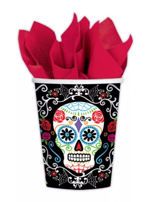 Photo du produit 10 Gobelets en carton Dia de la muerte 266 ml