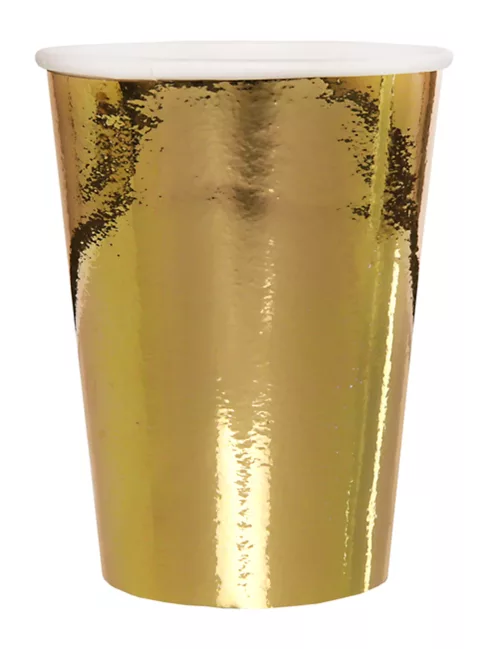 Photo du produit 10 Gobelets en carton métallisé or 25 cl