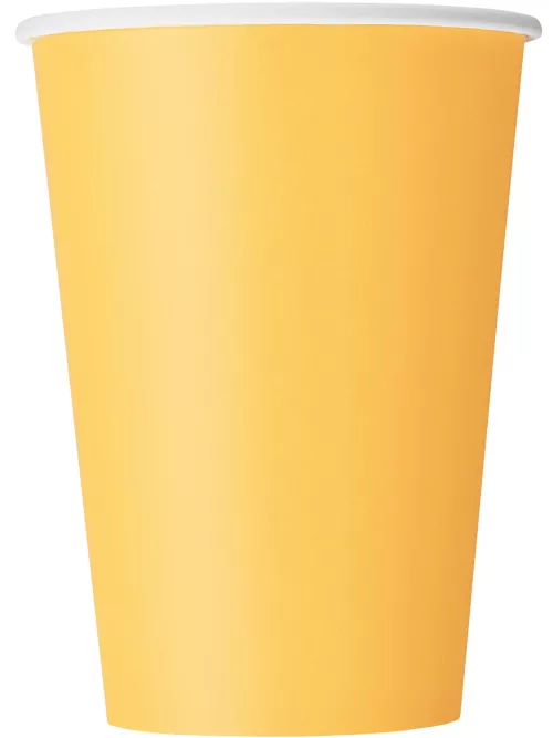 Photo du produit 10 Gobelets jaune tournesol en carton 355 ml
