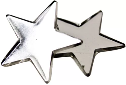 Photo du produit 10 Mini miroirs étoiles argentés 3 x 3 cm