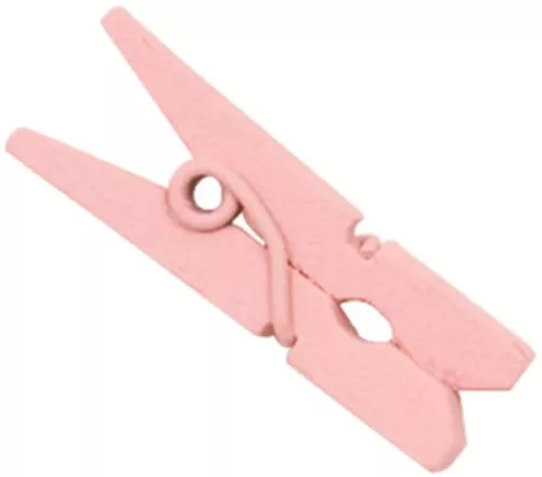 Photo du produit 10 Mini pinces à linge en bois roses