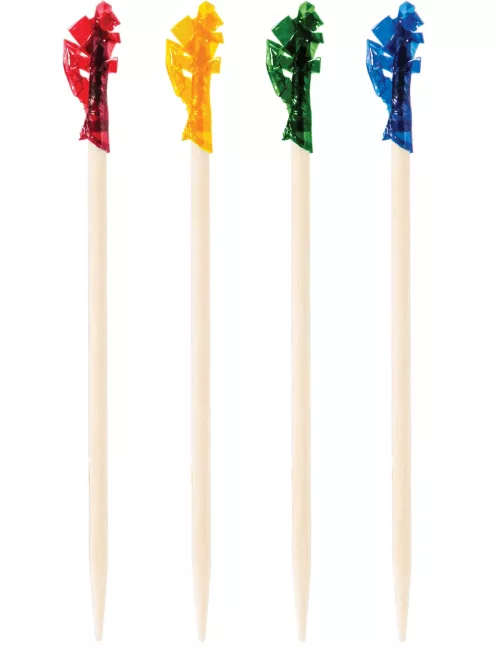 Photo du produit 12 Pics à sandwich en bois multicolores 6,35 cm