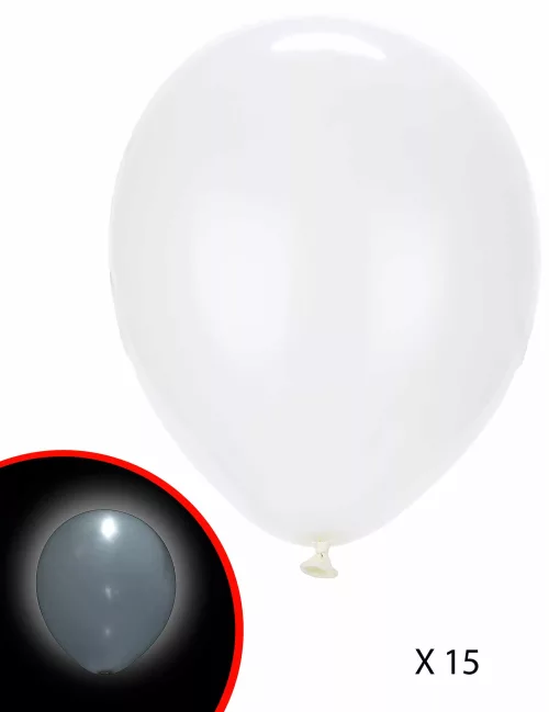 Photo du produit 15 Ballons LED blancs Illooms ®