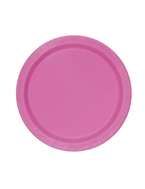Photo du produit 20 Petites assiettes roses en carton 18 cm