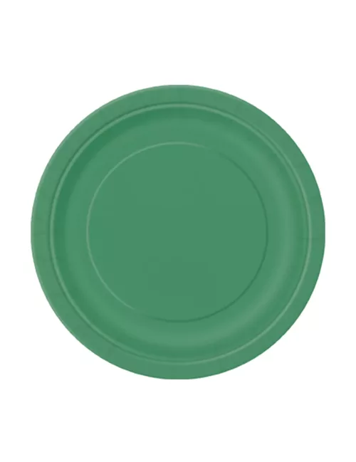 Photo du produit 20 Petites assiettes en carton vert émeraude