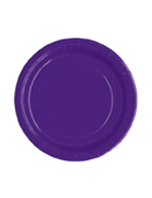 Photo du produit 20 Petites assiettes violettes rondes en carton 18 cm