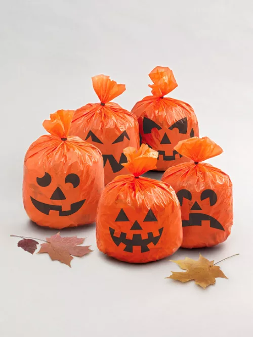 Photo du produit 20 Sacs en plastique citrouilles 15 x 20 cm