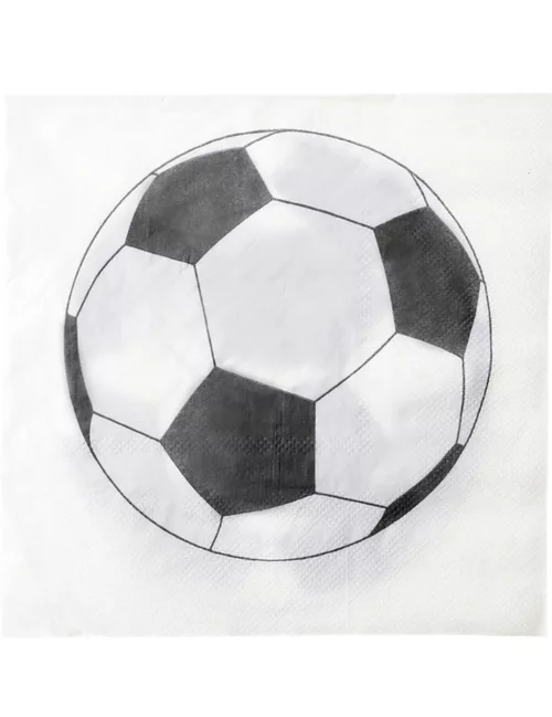 Photo du produit 20 Serviettes en papier Ballon football 33 x 33 cm