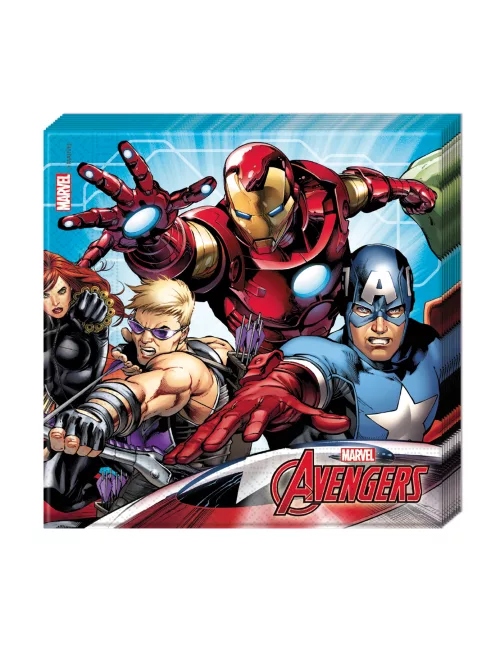 Photo du produit 20 Serviettes en papier 33x33cm Avengers Mighty