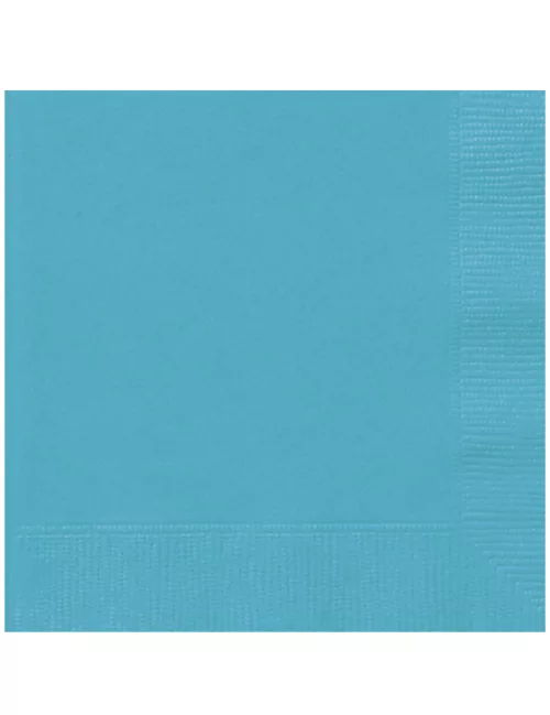 Photo du produit 20 Serviettes en papier Bleu caraïbe 33 x 33 cm