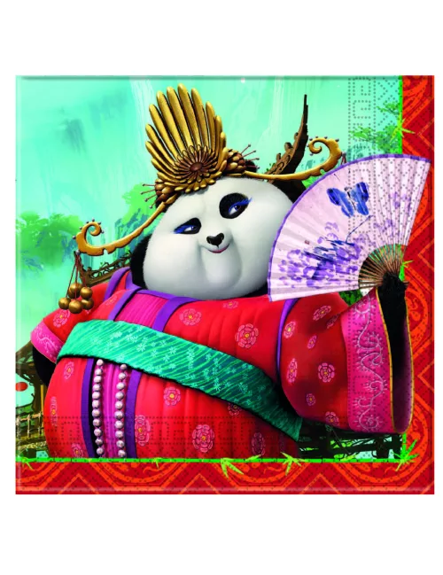 Photo du produit 20 Serviettes en papier Kung Fu Panda 3 33 x 33 cm