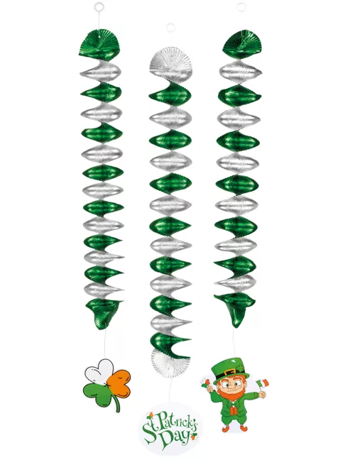 Photo du produit 3 Décorations à suspendre spirales 60 cm Saint Patrick