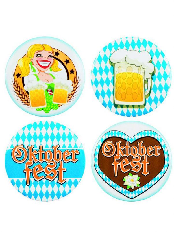 Photo du produit 4 Badges Oktoberfest 5 cm