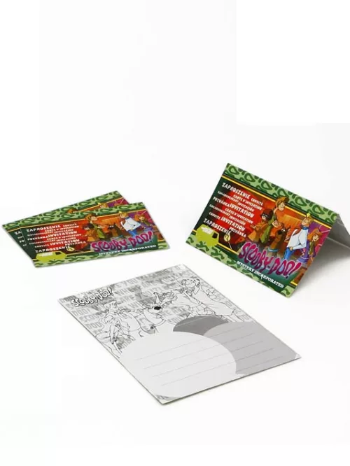 Photo du produit 4 Cartons d'invitations Scooby doo