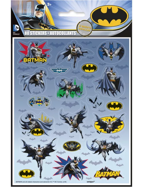 Photo du produit 4 Feuilles de stickers Batman