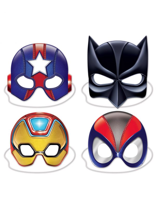 Photo du produit 4 Masques de super héros en carton