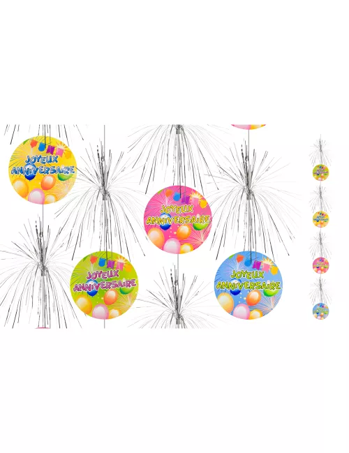 Photo du produit 4 Suspensions cascades Anniversaire Fiesta 180 cm