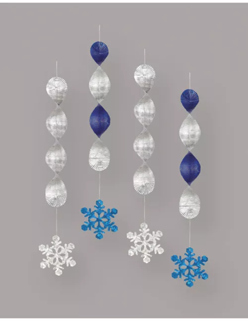 Photo du produit 4 Suspensions spirale flocons de neige