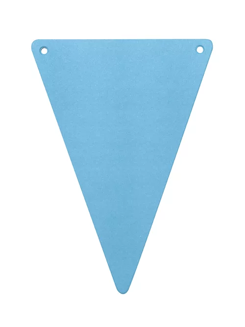 Photo du produit 5 Fanions carton DIY unis turquoise