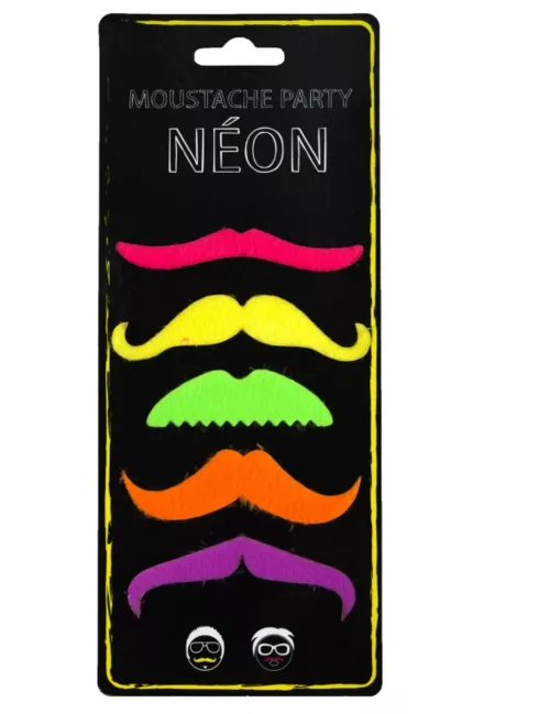 Photo du produit 5 Moustaches fluo adulte