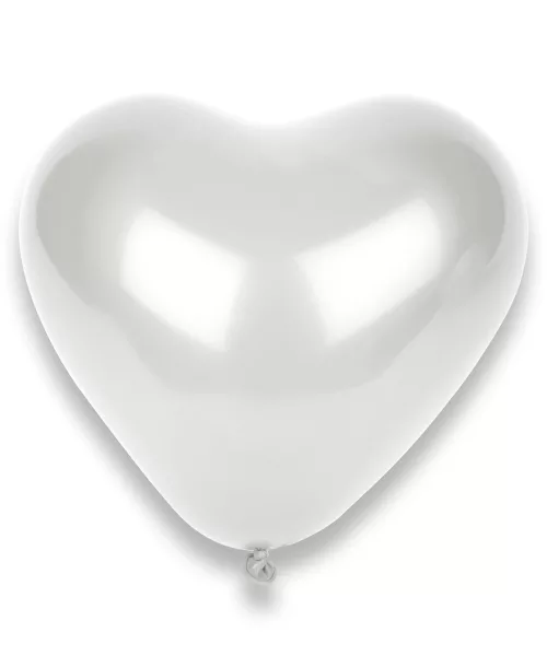 Photo du produit 50 Ballons coeurs blancs 32 cm
