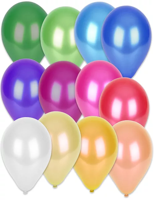 Photo du produit 50 Ballons métallisés de différentes couleurs