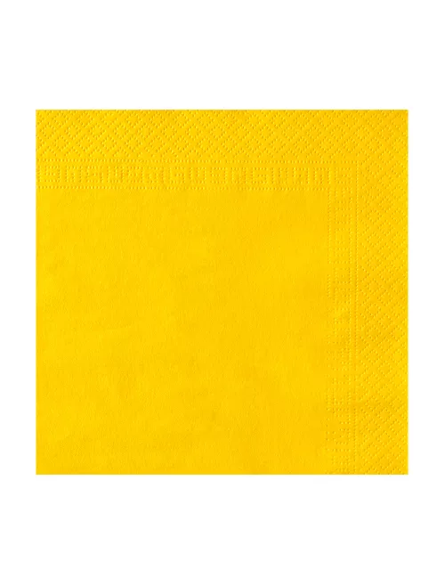Photo du produit 50 Serviettes jaune vif 38 x 38 cm