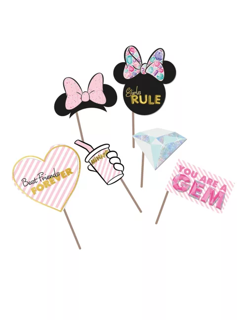 Photo du produit 6 Accessoires effet métallique pour photobooth premium Minnie