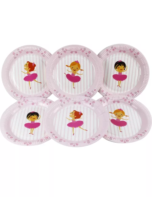 Photo du produit 6 Assiettes Ballerines 23 cm