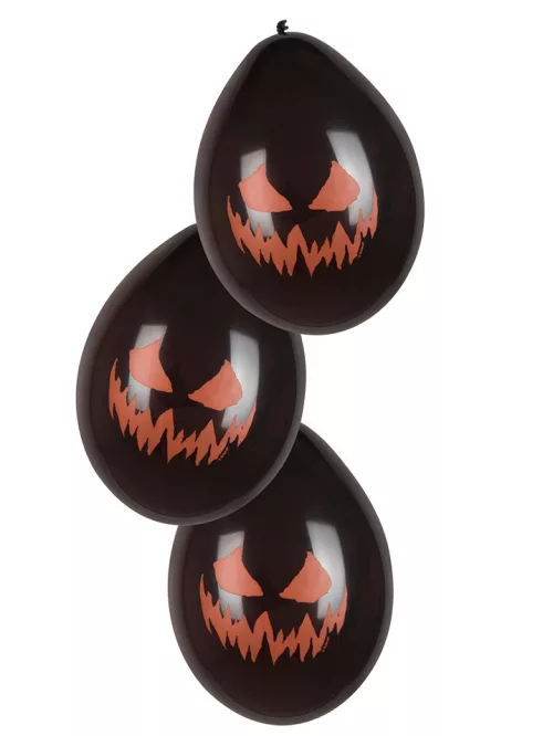 Photo du produit 6 Ballons citrouille terrifiante 25 cm