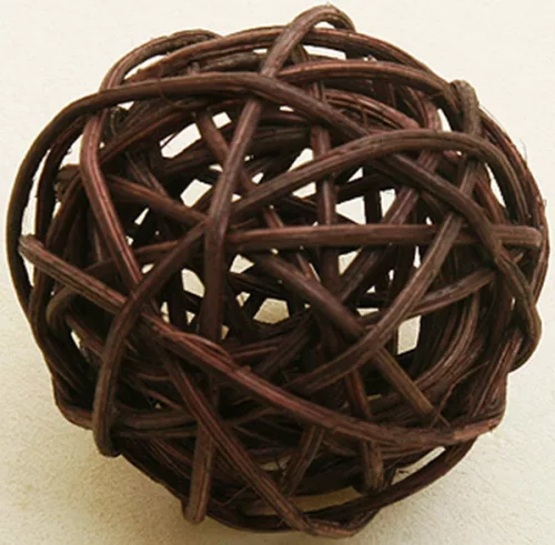 Photo du produit 6 Boules en osier marrons 3,5 cm