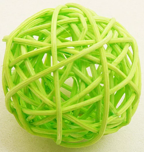 Photo du produit 6 Boules en osier vert anis 3,5 cm