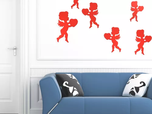 Photo du produit 6 décorations rouges motif Cupidon
