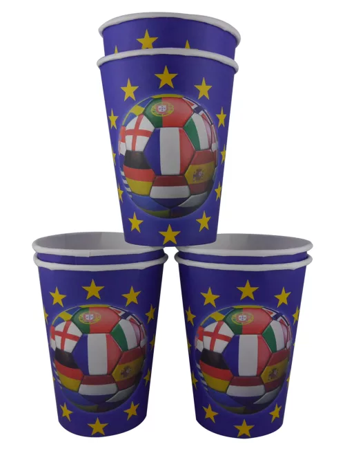 Photo du produit 6 Gobelets en carton Foot multi-nations 25 cl
