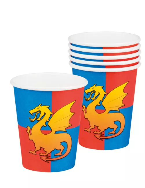 Photo du produit 6 Gobelets en carton chevaliers 25 cl