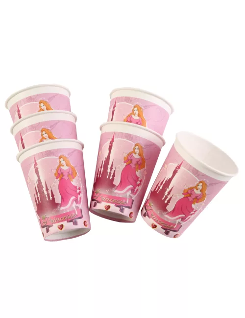 Photo du produit 6 Gobelets en carton Princesse 25 cl