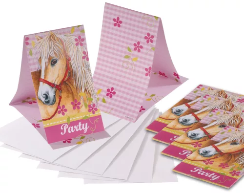 Photo du produit 6 Invitations/Enveloppes Chevaux