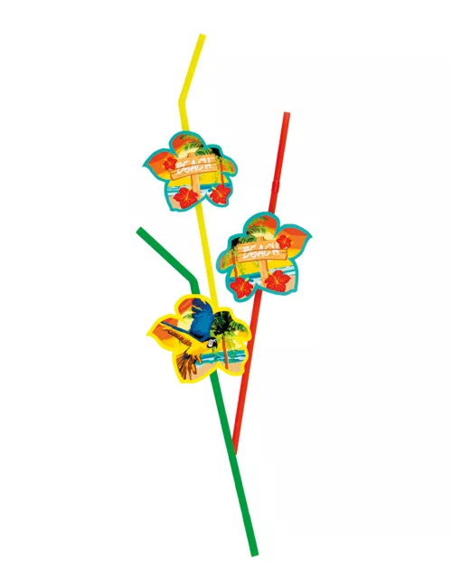 Photo du produit 6 Pailles Beach party 24 cm