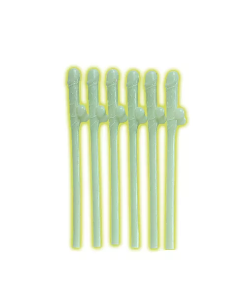 Photo du produit 6 Pailles coquines phosphorescentes