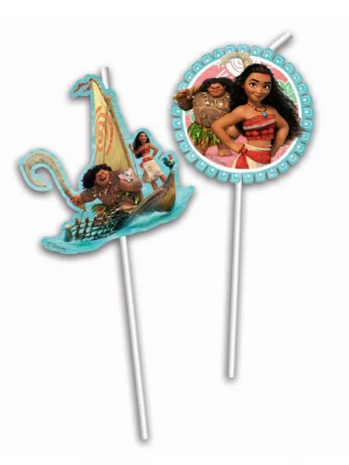Photo du produit 6 Pailles d'anniversaire Vaiana