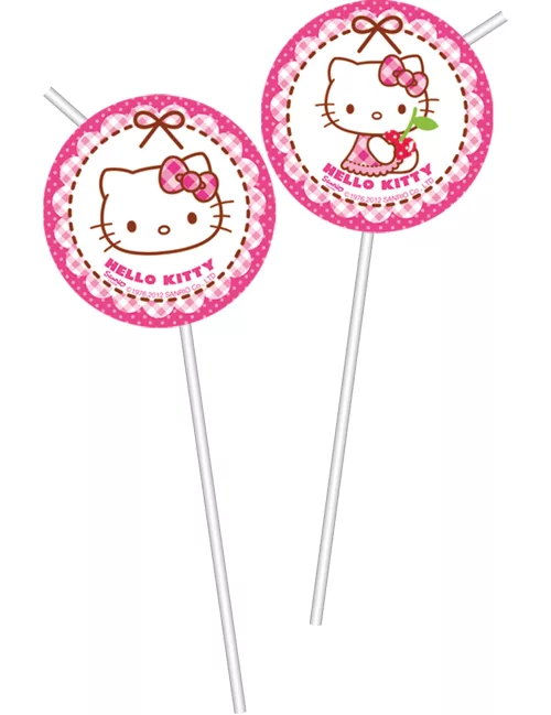 Photo du produit 6 Pailles médaillon Hello Kitty