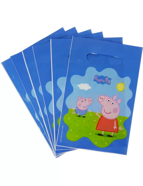 Photo du produit 6 Sacs cadeaux Peppa Pig 22.5 x 15 cm