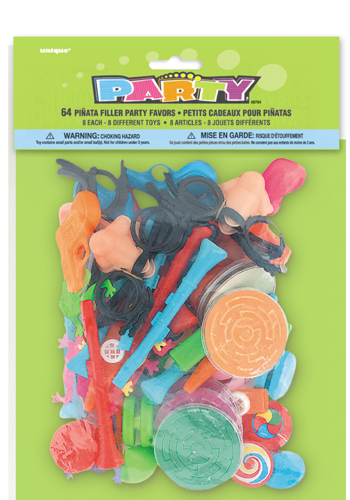 Photo du produit 64 Petits jouets pour piñata